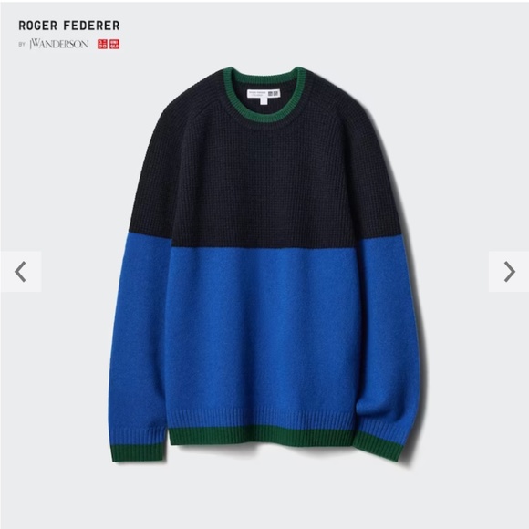 Uniqlo and Roger Federer by JW Anderson premium lambswool sweater NWT - Picture 1 of 10